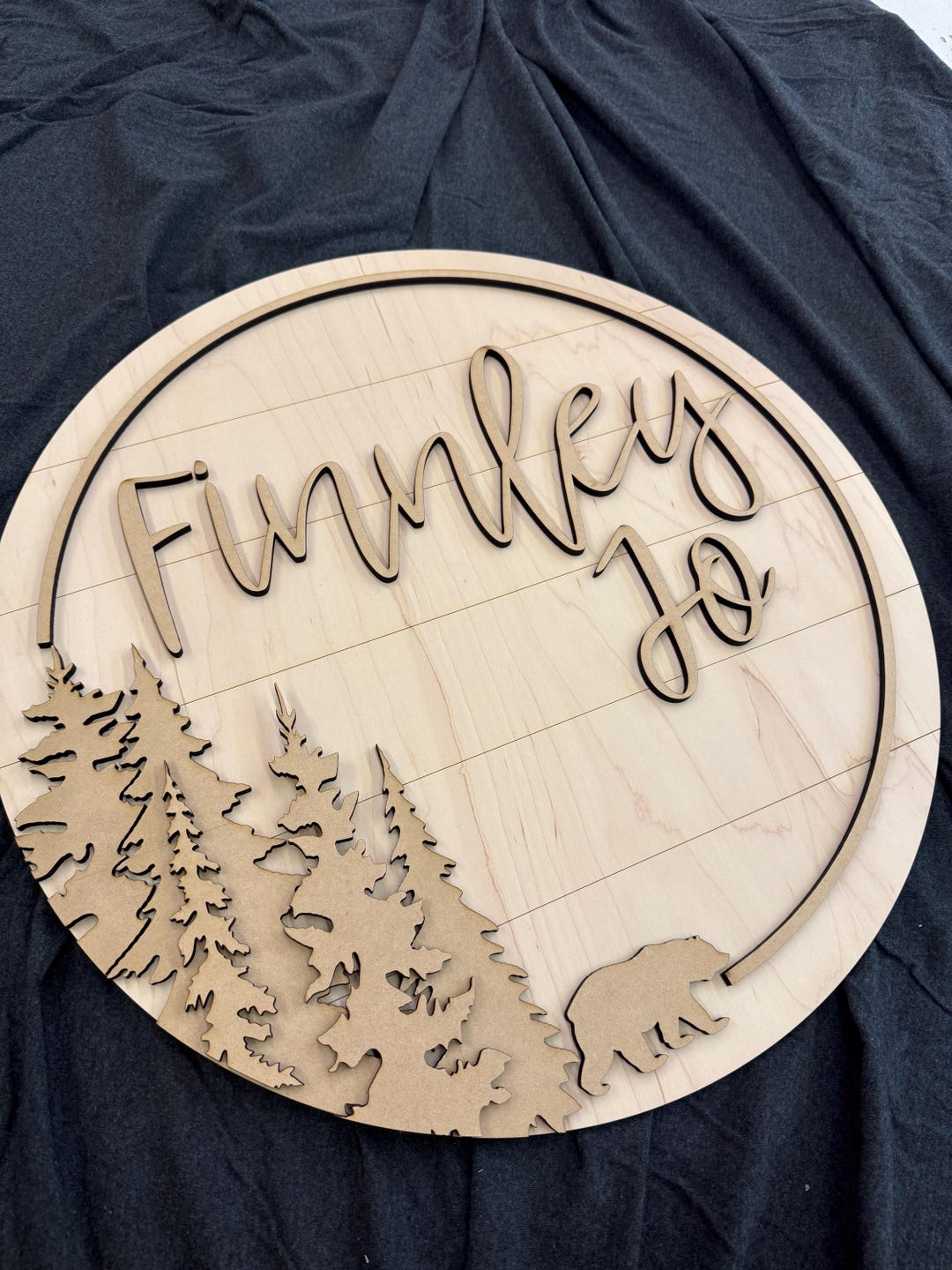 Pine Tree Mountain Wood Sign: 3D Lasercut File (digital Download) - Etsy