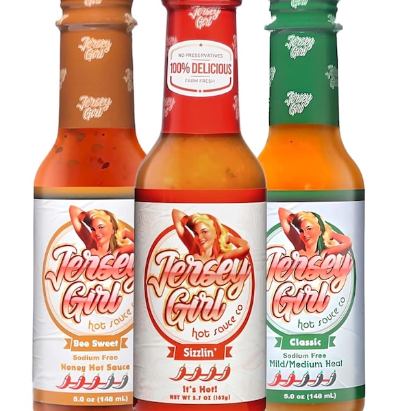 Jersey Girl Hot Sauce - Crafted in Small Batches - 100% Delicious. Sodium (Salt) Free - All Natural