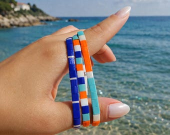 SUNNY | Tila Bracelets For Women | Stretchy Boho Bracelet | Trendy Bead Bracelet | Waterproof Bracelet | Gift For Mom | Unisex bead bracelet