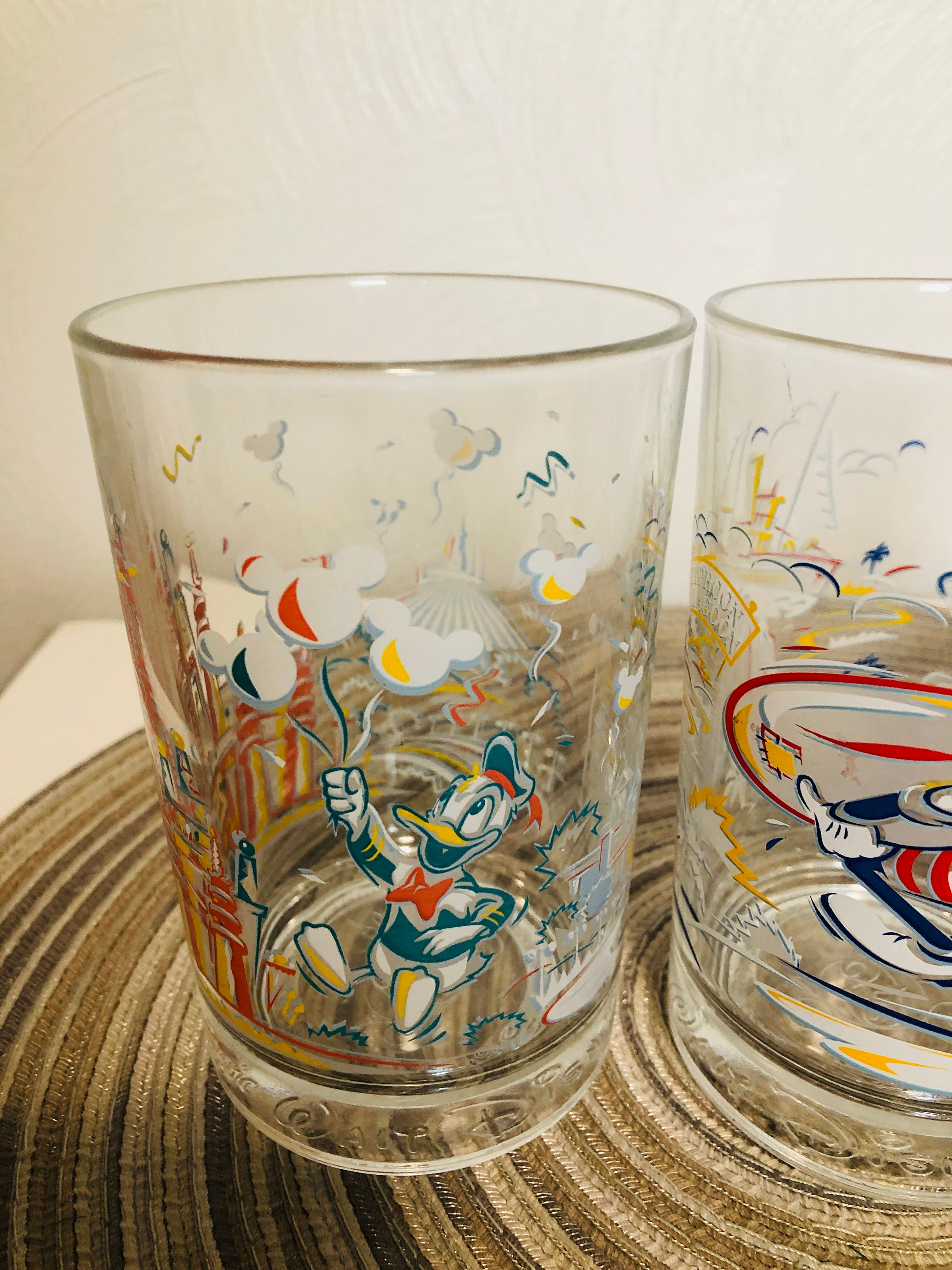 Vintage 6 McDonalds Walt Disney 25th Anniversary Drinking Glasses