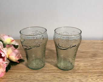 Coca-Cola Small Pebble Drinking Glasses, Set of 2