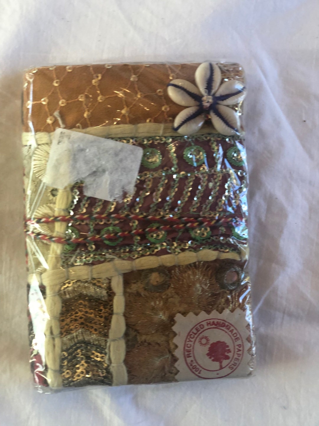 Embroidered Shell With Shell Sequin BROCADE / Embroidered / Sequin/ SHELLS Indian Notebook/ - Etsy