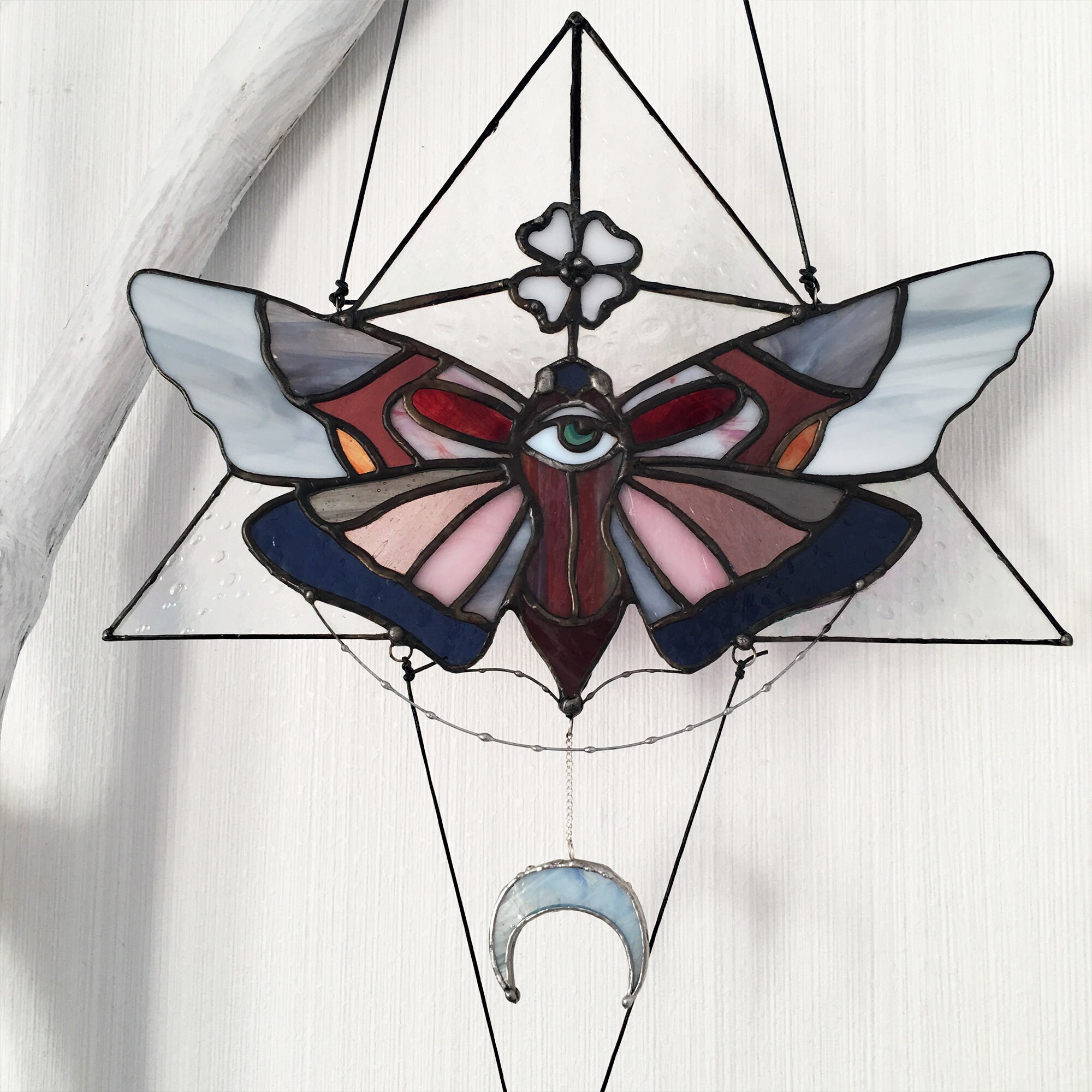 Digital Download ••• Stained Glass Pattern Suncatcher ••• Moth Eye ...