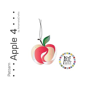 Digital Download ••• Pattern ••• Beginners ••• Stained glass suncatcher ••• Apple 4 •••