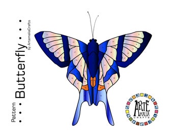 Digital Download ••• Stained glass Pattern suncatcher ••• Butterfly •••