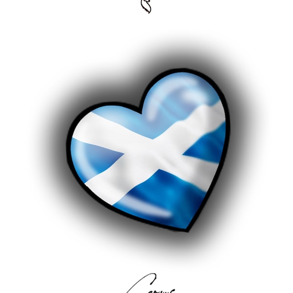 Scotland Heart - Twitch Emote / Twitch Stream / Discord Emotes / Streamer / Streaming / Twitch Graphics / Twitch Channel / Love / Flag /