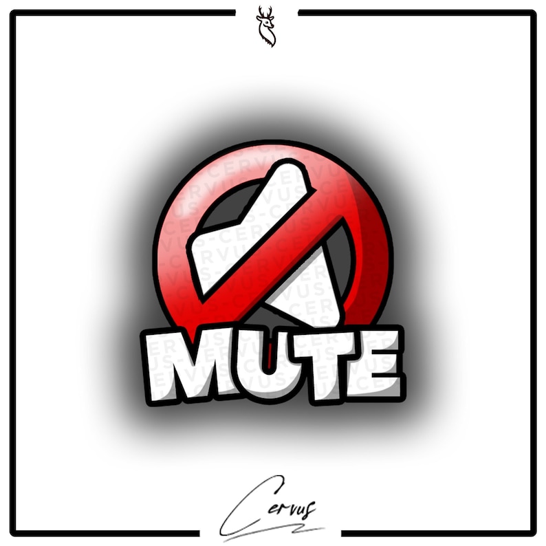 Mute Emote Twitch Emote / Twitch Stream / Discord Emotes / - Etsy