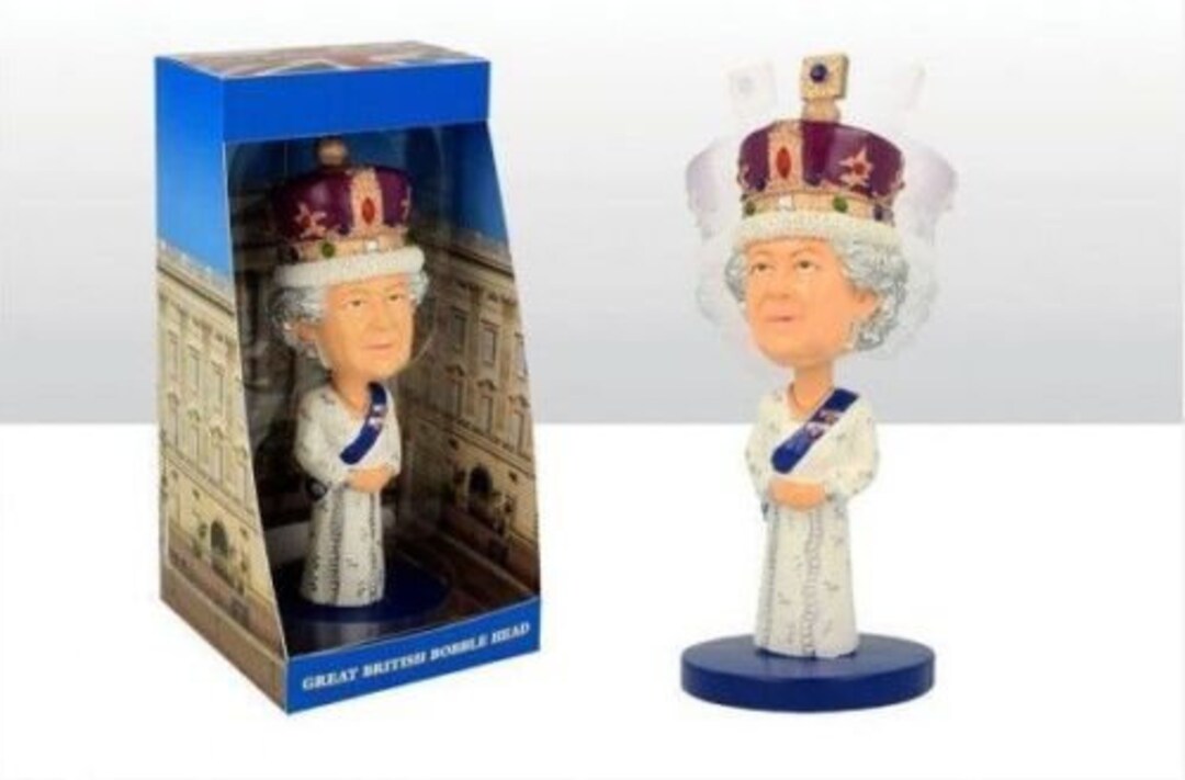 Queen Elizabeth II Bobble Head Resin Ornament Figure Her Etsy