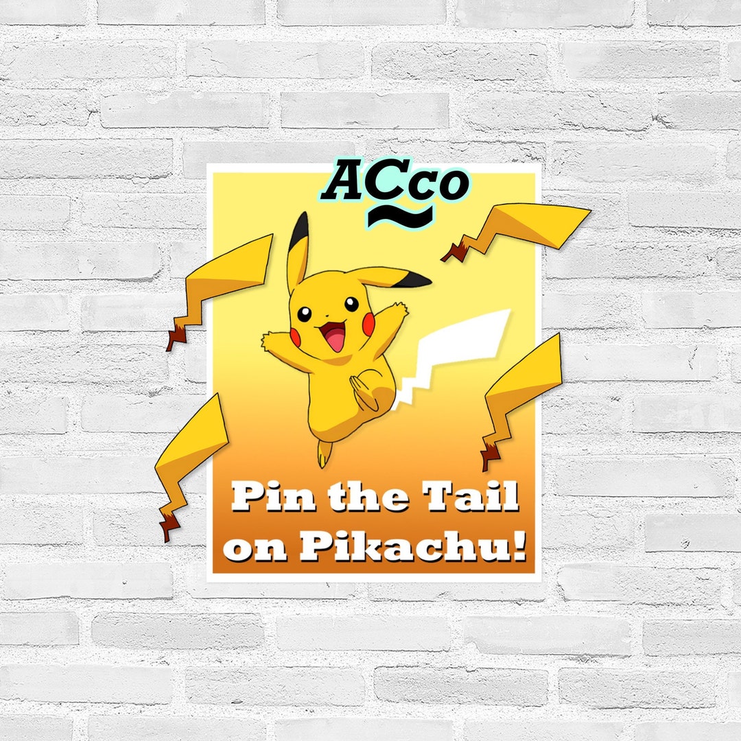 Pin the Tail on Pikachu Pin the Tail Game Pokemon Party Supplies ...