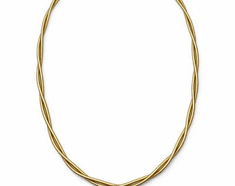 Gold-Tone 925 Sterling Silver 24 inch Two-Strand Snake Chain Necklace Italy VTG