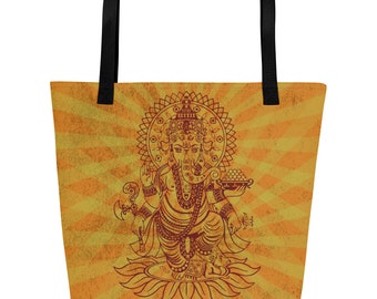 Grote draagtas met Ganesh-print en all-overprint
