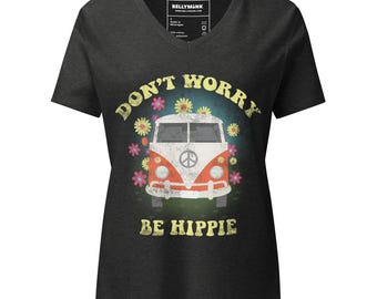 Be Hippie- Women’s relaxed v-neck t-shirt
