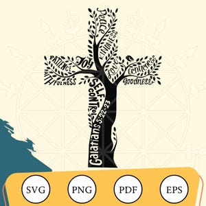 Bible Verse Cross SVG: Christian Quote, Jesus, Believe (Digital Download)