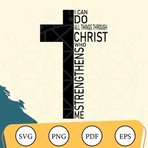 Bible Verse Cross SVG: Christian Quote Design (Digital Download)