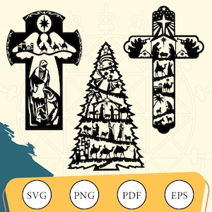 Nativity Scene SVG Bundle: Holy Night Vector Designs (Digital Download)