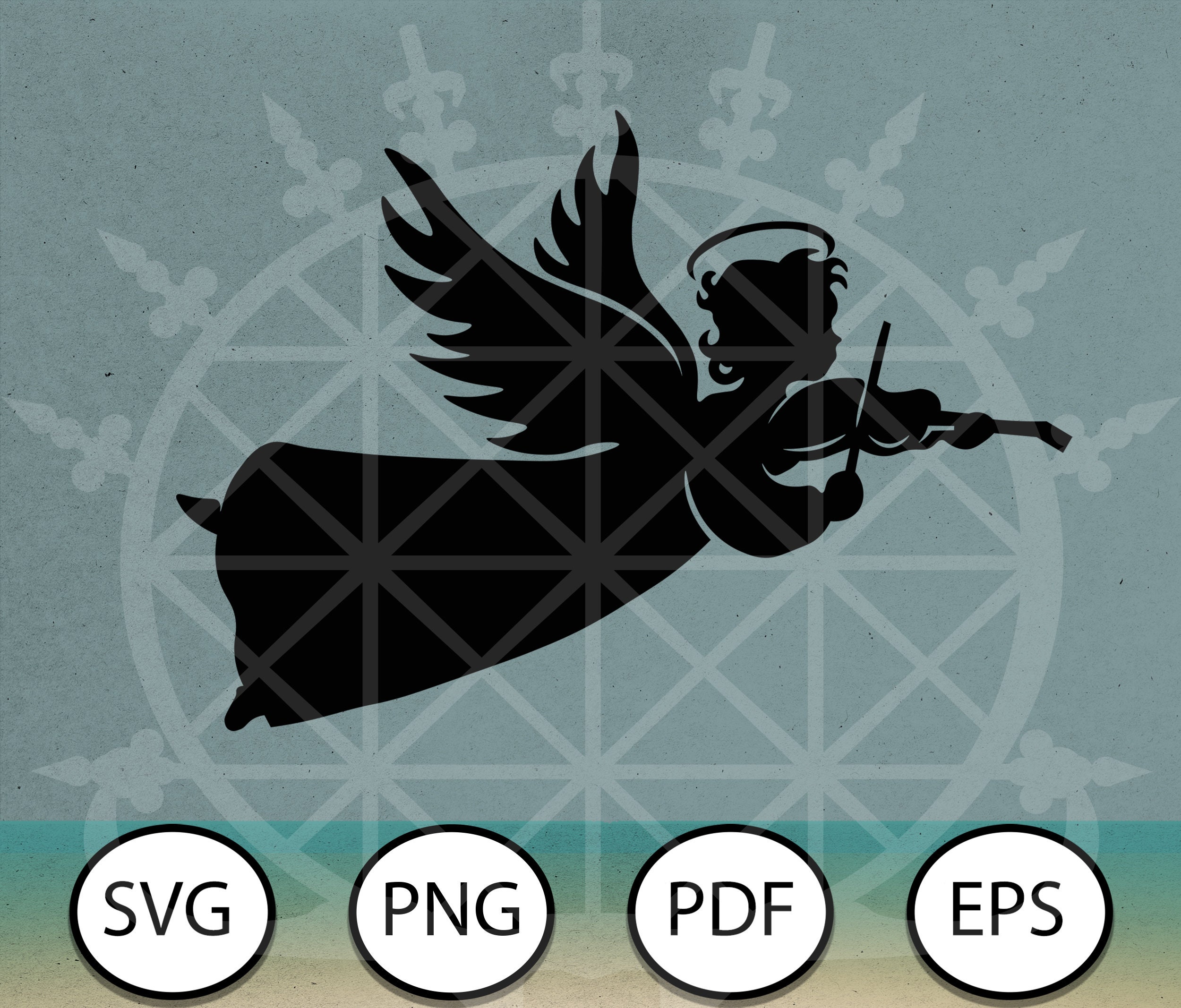 Nativity Angel Silhouette Bundle Svg, Holy Night, Jesus