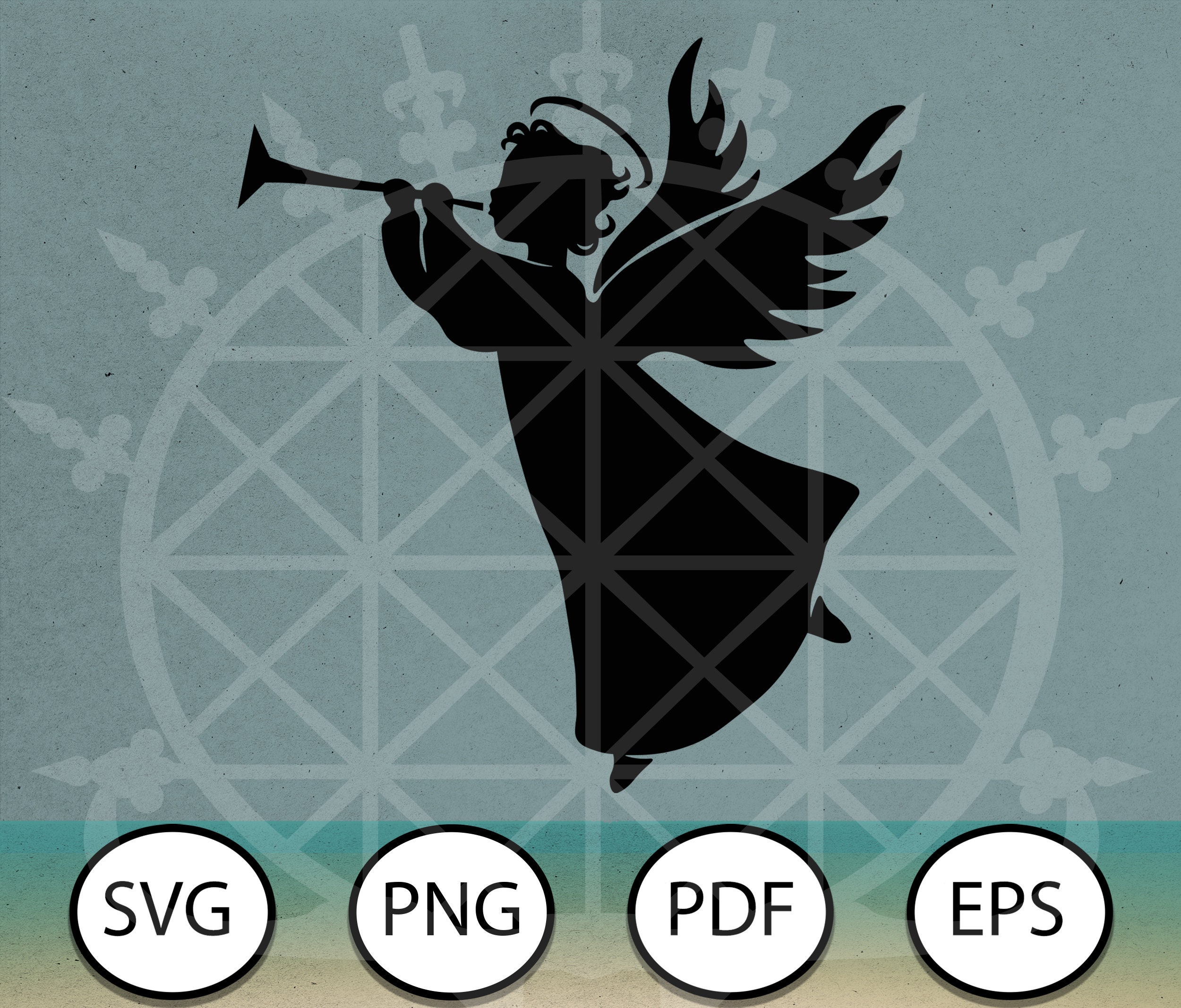 Nativity Angel Silhouette Bundle Svg, Holy Night, Jesus