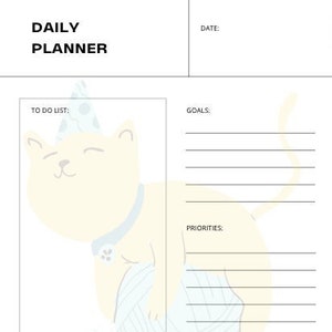 Cat Monthly Planner, Cat Weekly Planner, Digital Planner, Illustrated  Calendar, Cat Planner, Bunny Planner, Cute Planner Printable, Cute Cat 