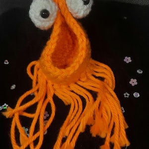 cute Yip Yip crochet keychain.