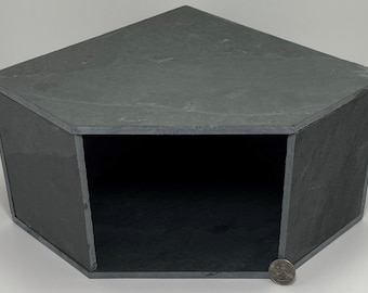 Slate Cave Hide 10x10x6" for Fish, Snake, Reptile, Turtle, Bearded Dragon, Aquarium, Gecko, Cichlid, Pleco