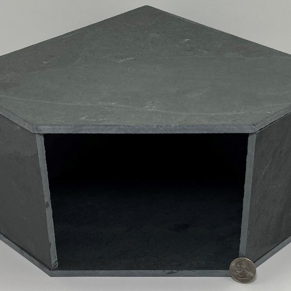 Slate Cave Hide 10x10x6" for Fish, Snake, Reptile, Turtle, Bearded Dragon, Aquarium, Gecko, Cichlid, Pleco