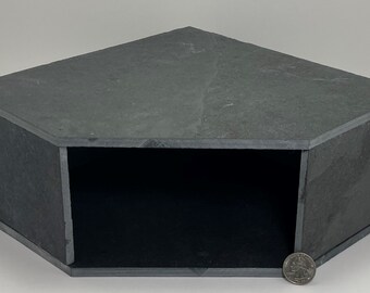 Reptile Basking Platform Slate - 25x12cm Feeding Rock For Turtles, Lizards, Snakes