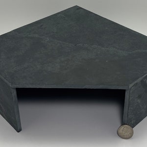 Slate Cave Bottomless Hide 10x10x4" for Fish, Snake, Reptile, Turtle, Bearded Dragon, Aquarium, Gecko, Cichlid, Pleco