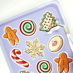 Christmas Cookies Sticker Sheet | Bullet Journal Stickers, Planner Stickers, Scrapbook Stickers, Christmas Stickers, Winter Stickers