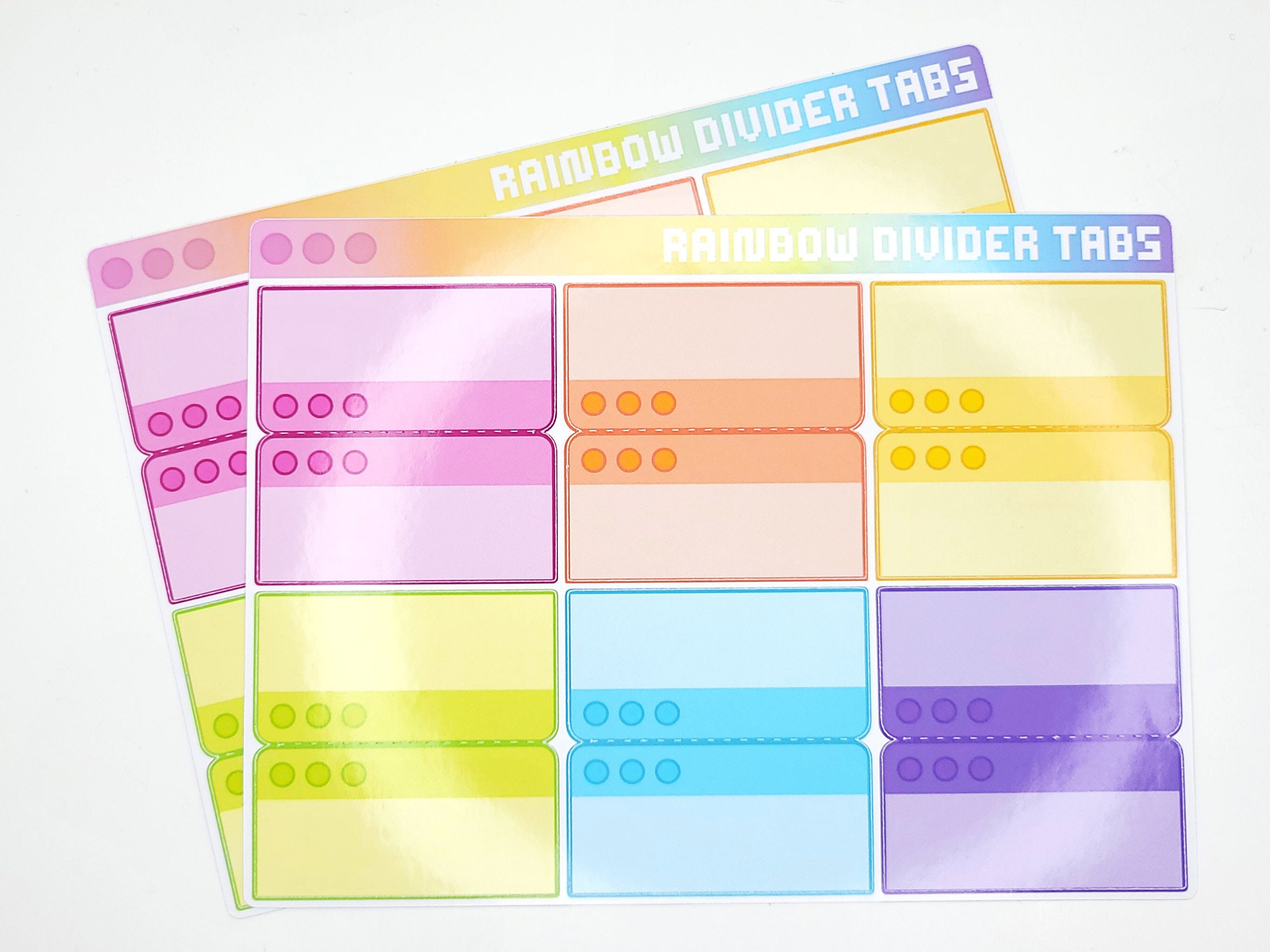 Colorful Windows Mac Divider Tab Stickers | Planner Tab Stickers, Index ...