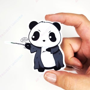 Wizard Panda Sticker | Panda Sticker, Vinyl Sticker, Water Bottle Sticker, Decal