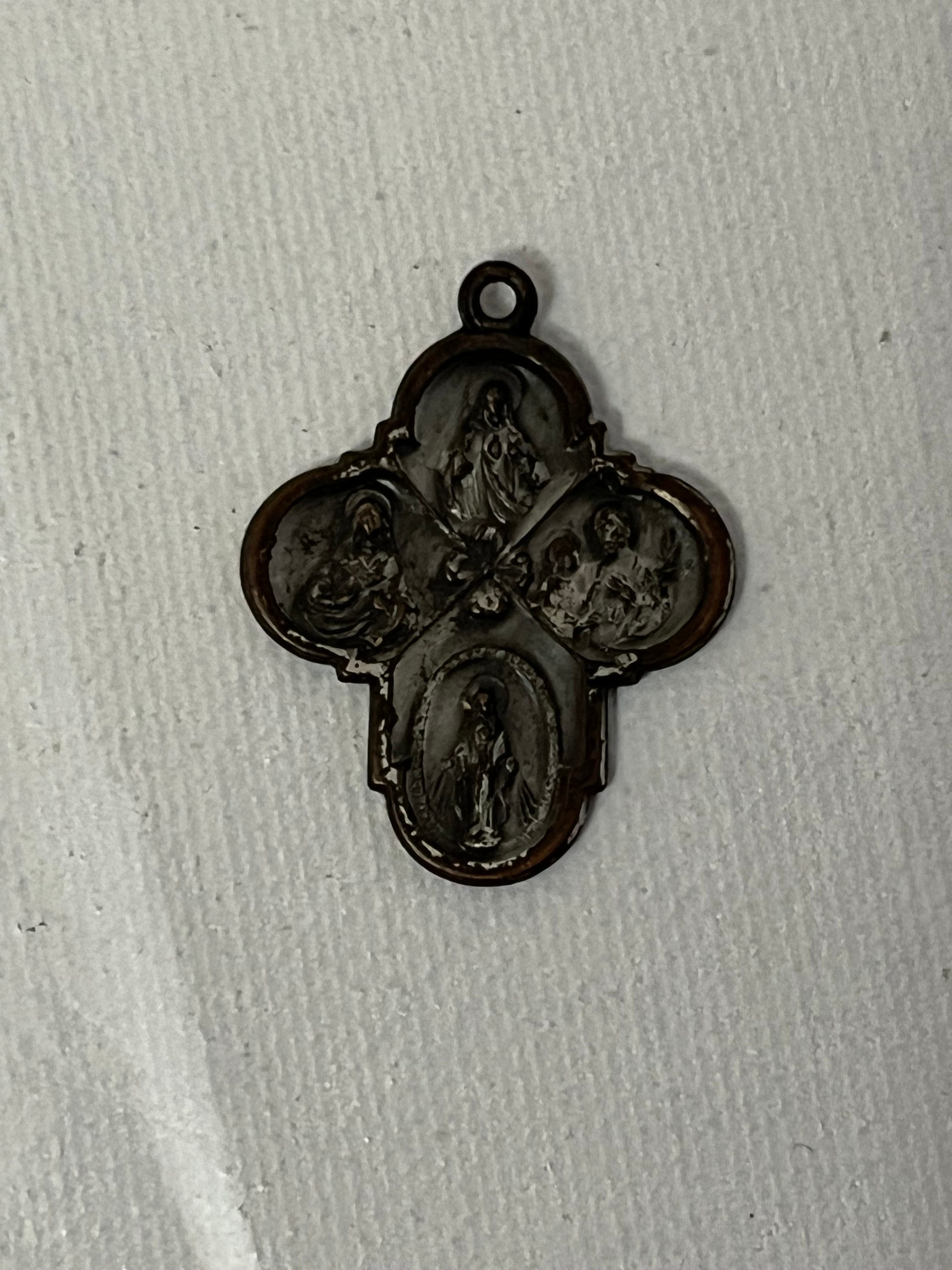 VTG Catholic 4 Way Cross Silver Tone Religious Medal - Etsy