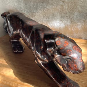 Vintage黒豹(BLACK PANTHER）ブロンズ　オブジェ Vintage黒豹(BLACK PANTHER）ブロンズ オブジェ Vintage黒豹