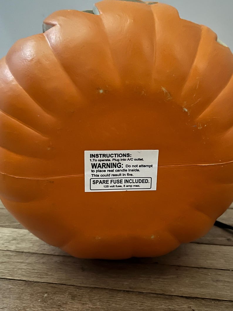 VTG Gemmy Halloween Ghost Boo Jackolantern Foam Blow Mold Lighted