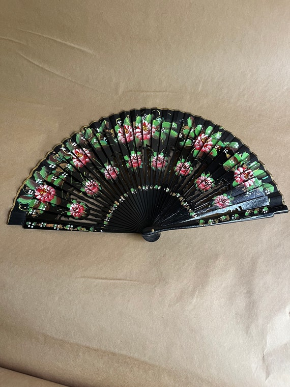 Hand painted Spanish Abanico hand fan made in Valenci… Gem
