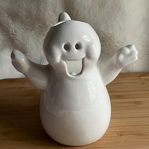 HTF VTG Halloween Papel Giftware Ghost Tealight Candle Holder Votive
