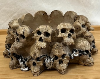 Halloween 22 Skulls Candle Holder Spooky Season