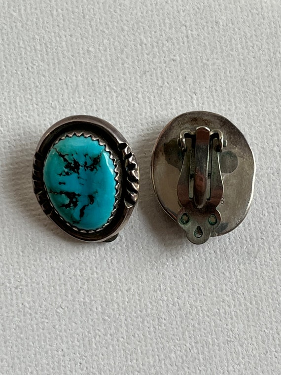 VTG Signed Richard Begay Navajo Silver Turquoise … - image 2