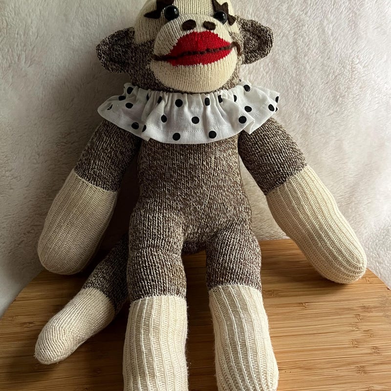 Sock monkey fabric etsy