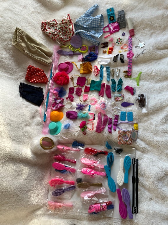 Huge 100 Piece Lot of VTG 1960s 1990s Barbie Clothes Shoes Purses Accessories Etsy Australia