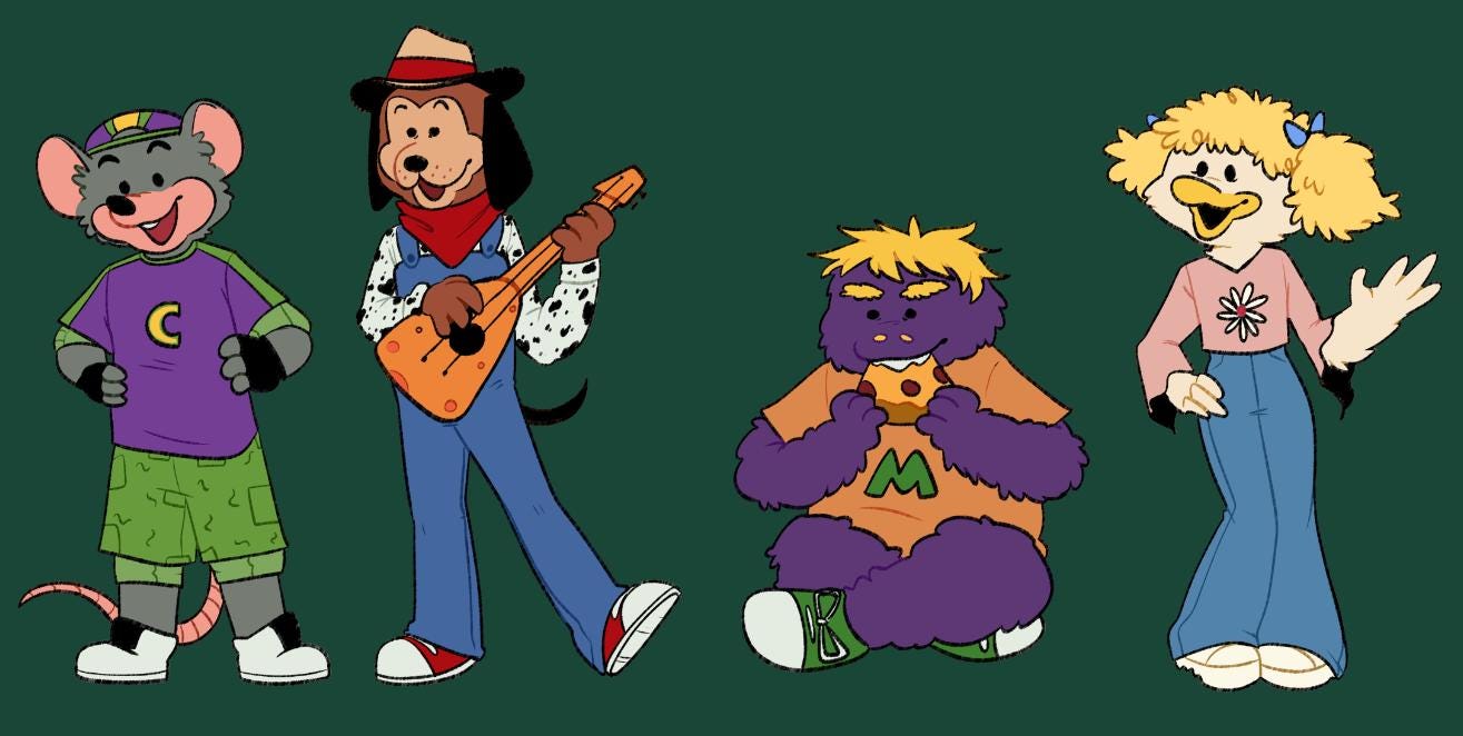Chuck E. Cheese Sticker Pack - Etsy