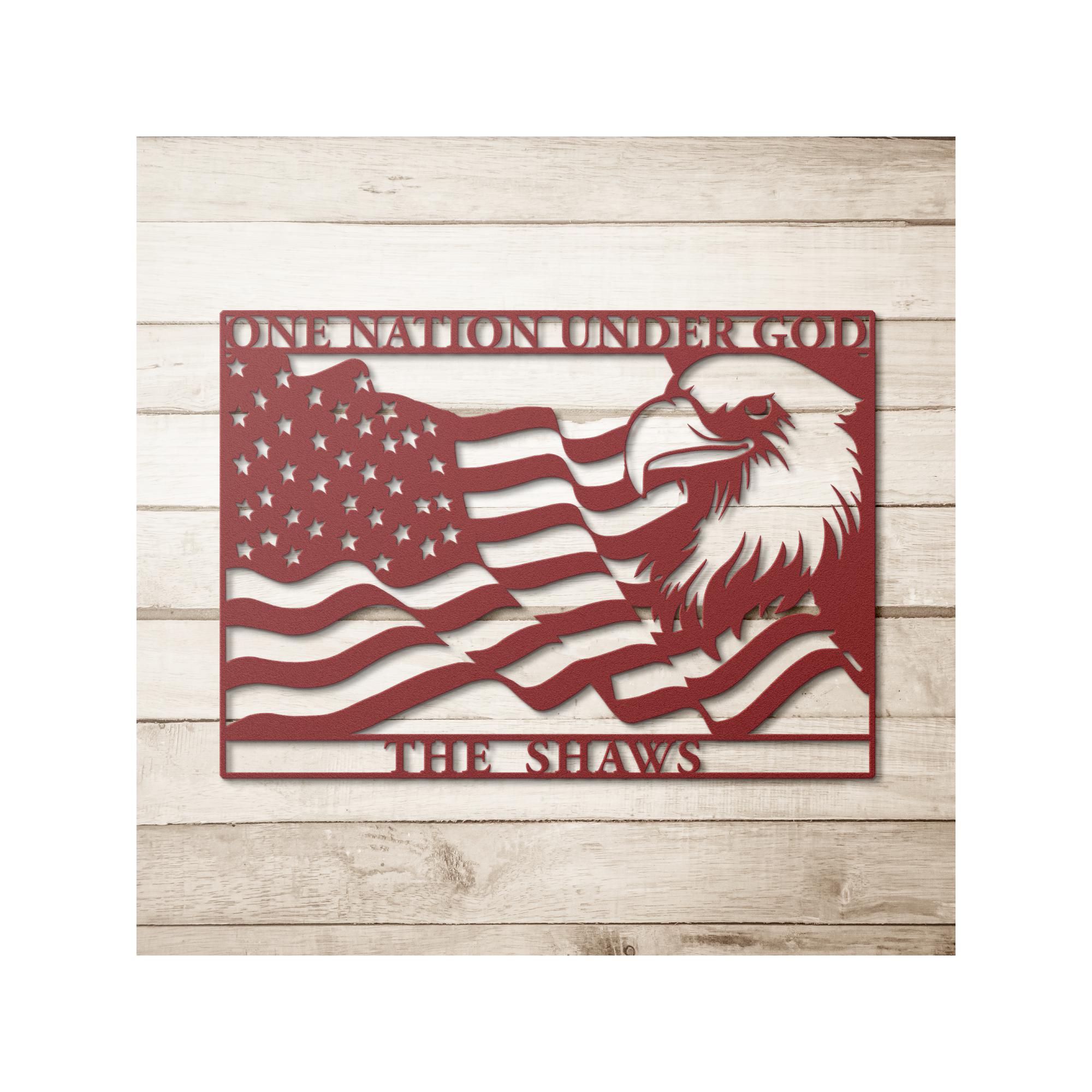 American Flag Eagle Metal Wall Art: Patriotic Home Decor - Etsy