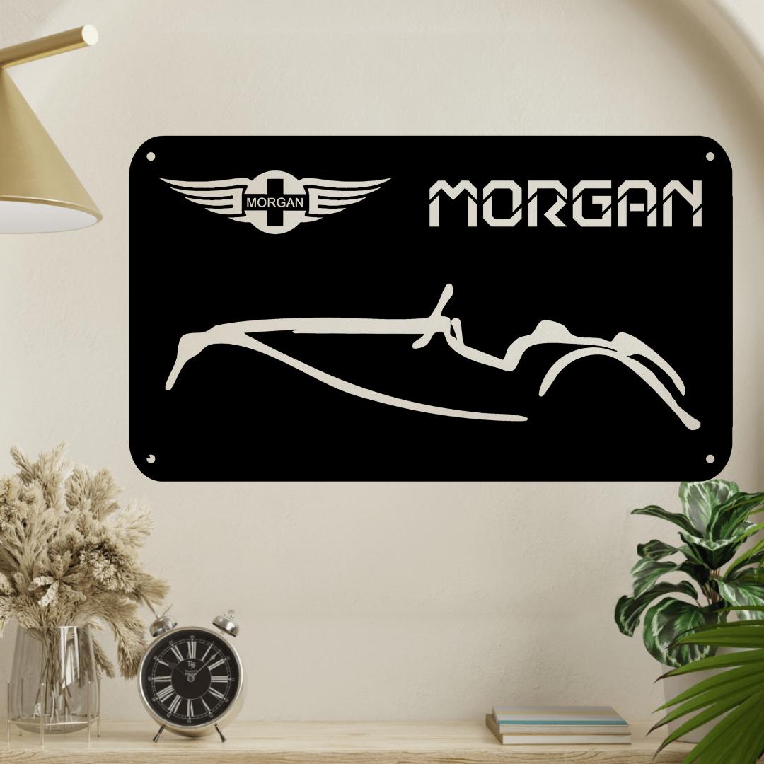 Vintage British Car Morgan Metal Wall Art, Vintage British Cars Metal Wall Art, Auto Custom Home Decor