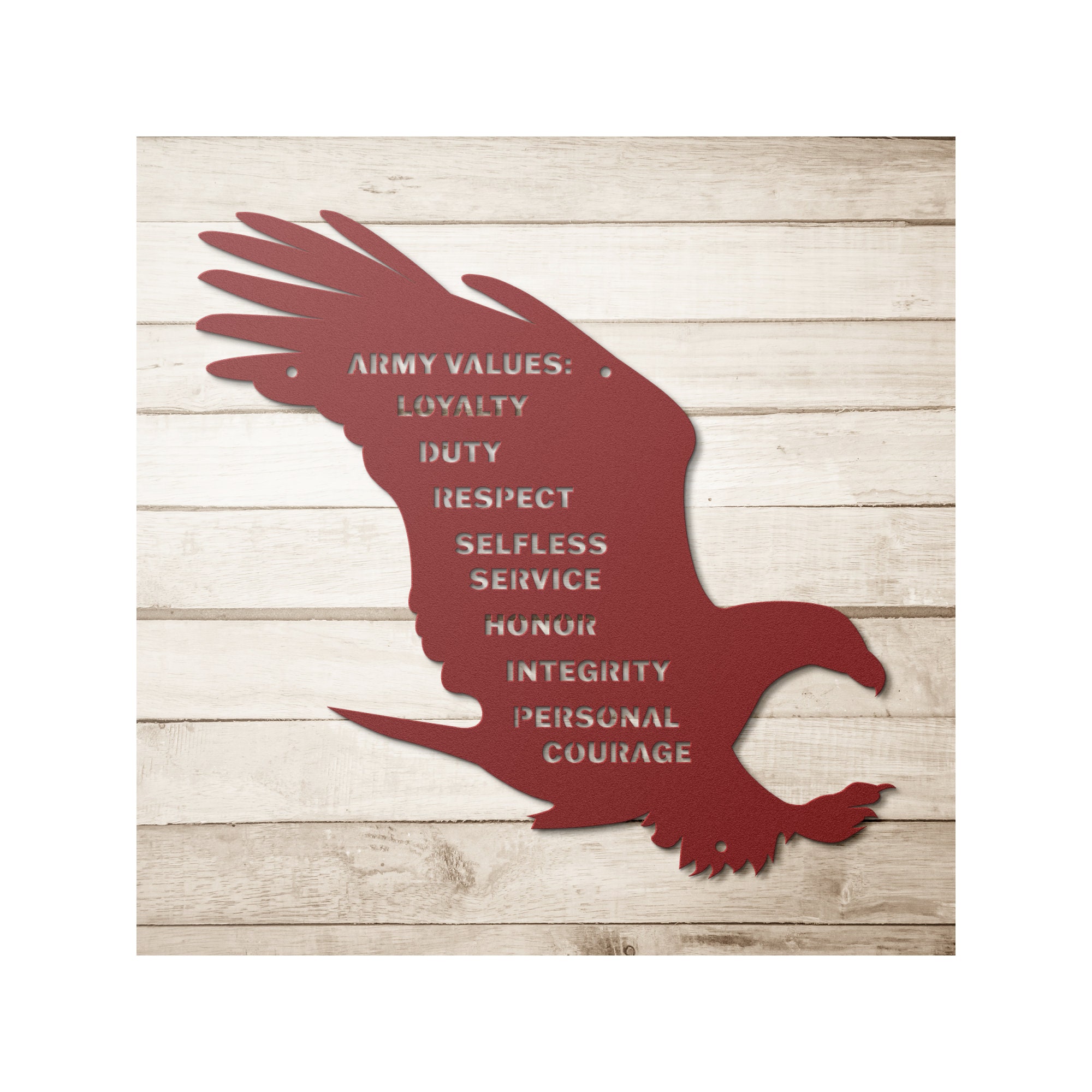 US Army Values Metal Wall Art: Patriotic Military Decor - Etsy