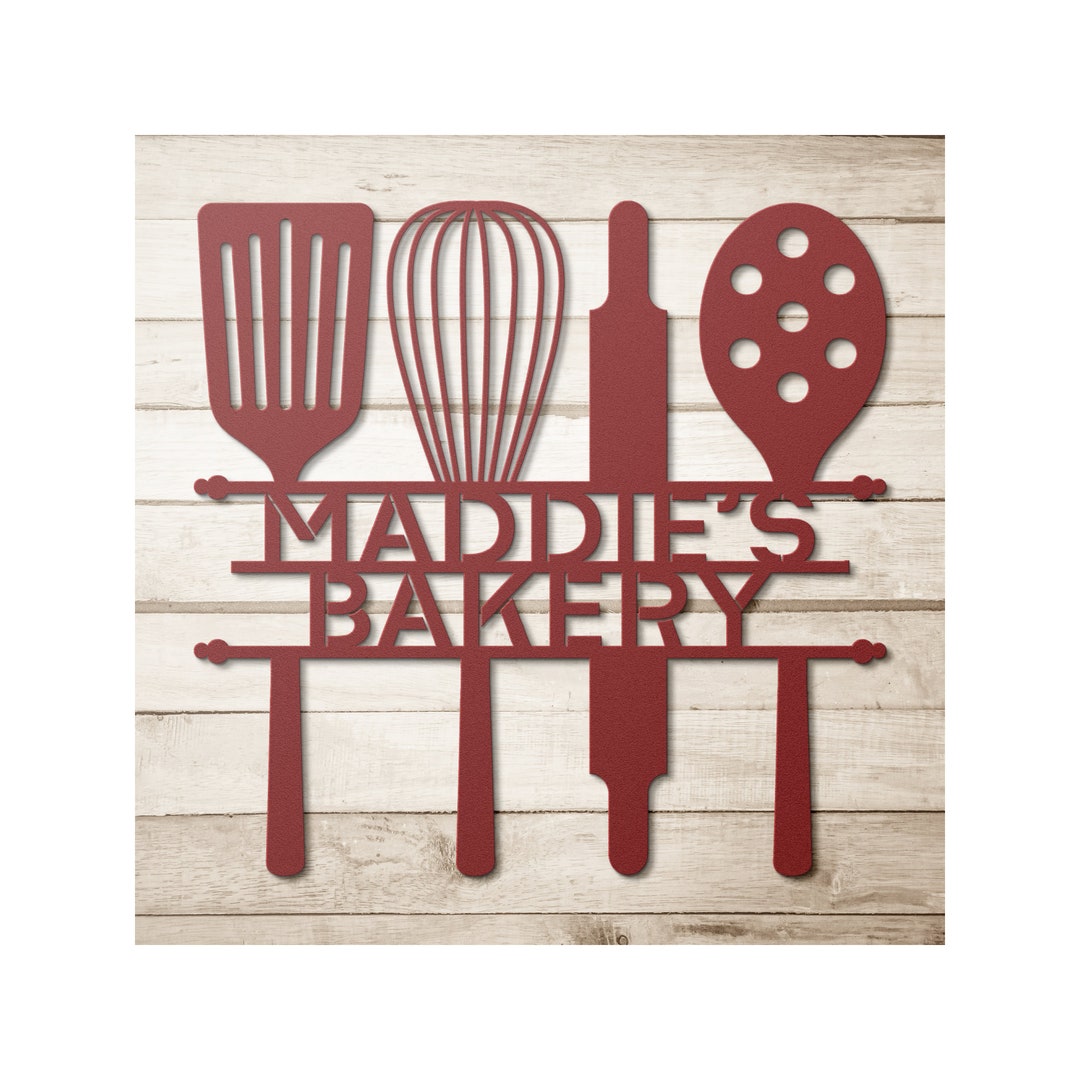 Custom Chef Monogram Metal Sign: Personalized Kitchen Decor - Etsy