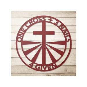 1 Cross, 3 Nails, 4 Given Christian Metal Art