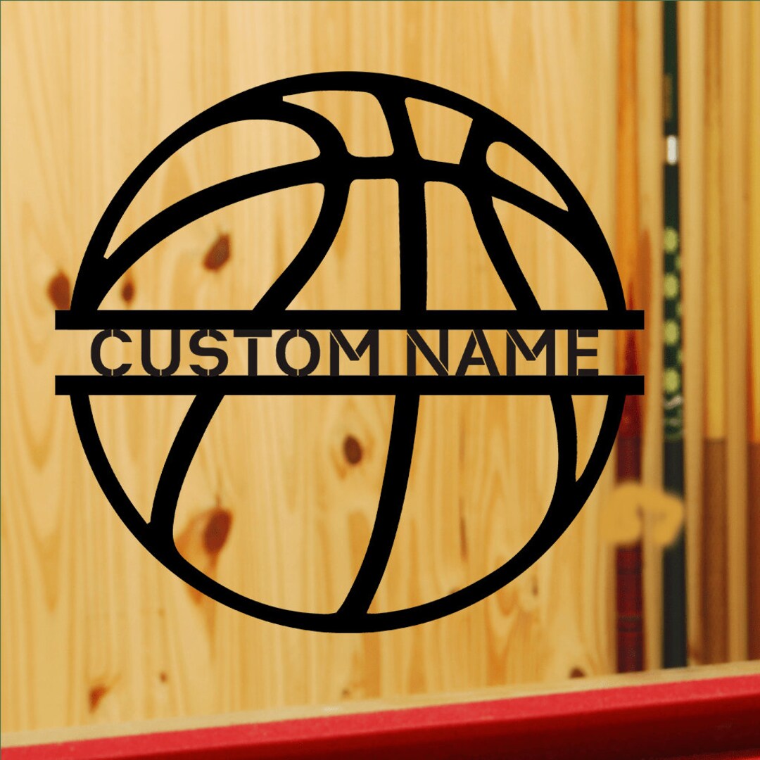 Personalized Basketball Metal Sign: Custom Name Monogram Art - Etsy