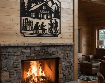 Après Ski Lodge Metal Wall Art | Mountain Cabin Decor