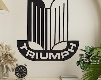 Classic British Car Metal Art Triumph Badge