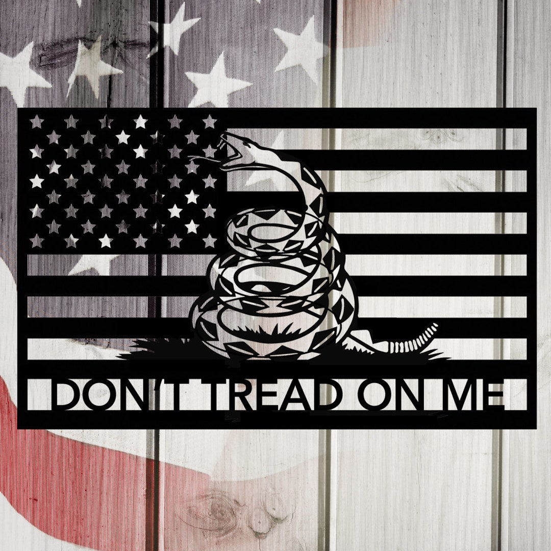 Don't Tread on Me Patriotic USA Metal Art - Etsy