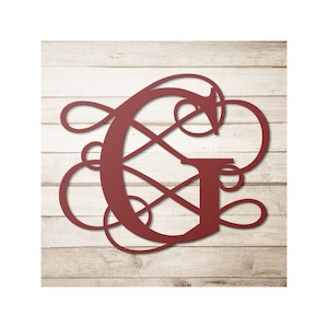 Letter G, Your Initial, Script Letters, Monogram, Metal Signs, Rustic Sign, Wall Art, Wall Decor